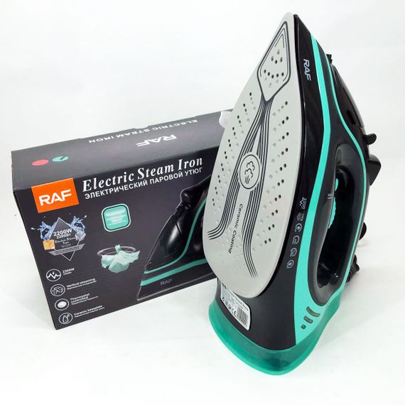 Парова праска для прасування одягу RAF R.1250 2200 Вт, Праски керамічні для дому, Хороші праски SM-60 | Зображення 8