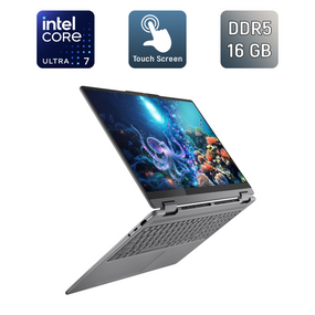 Ультрабук-трансформер Б-клас Lenovo Yoga 7 2in1 / 16" (1920x1200) IPS Touch / Intel Core Ultra 7 256V (8 ядер по 2.2 - 4.8 GHz) / 16 GB DDR5 / 1000 GB SSD / Intel Arc 140V GPU / WebCam / TouchID б/в
