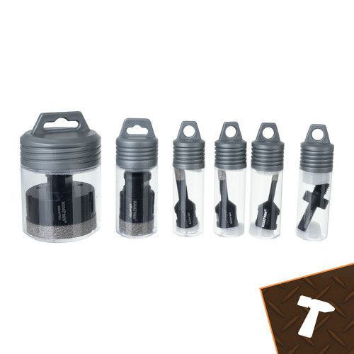 Набор алмазных коронок BIGSTREN M14 6–68 мм + адаптер — 6 предметов для керамики, камня и мрамора | Зображення 9