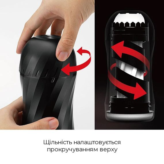 Мастурбатор Tenga Air-Tech Twist Ripple Blue зі змінною тугістю обхвату, ефект глибокого мінету | Зображення 3