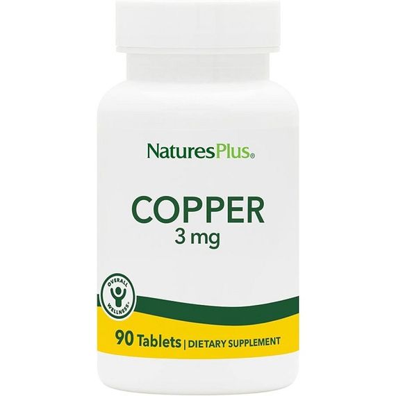Микроэлемент Медь Nature's Plus Copper 3 mg 90 Tabs