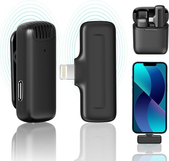 Беспроводной петличный Lightning микрофон Savetek P31, петличка для iPhone/iPad с зарядным кейсом, до 20м | Зображення 3