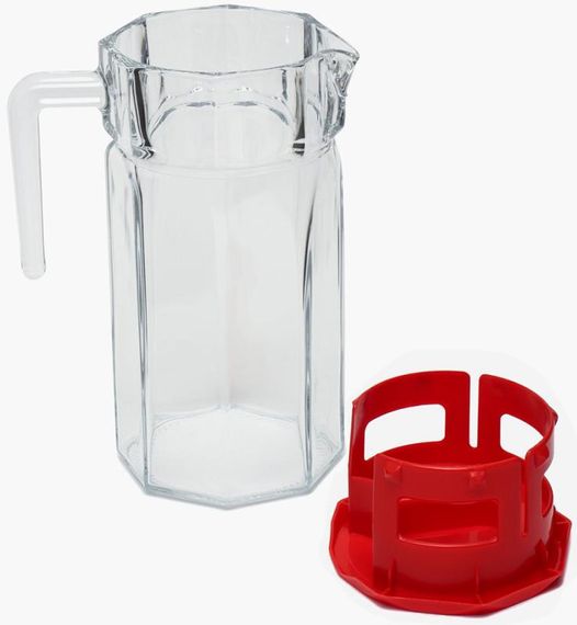 Глечик скляний Kosem Jugs 1235мл з пластиковою кришкою | Зображення 3