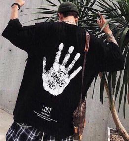 Футболка чоловіча з принтом повсякденна XL Чорний