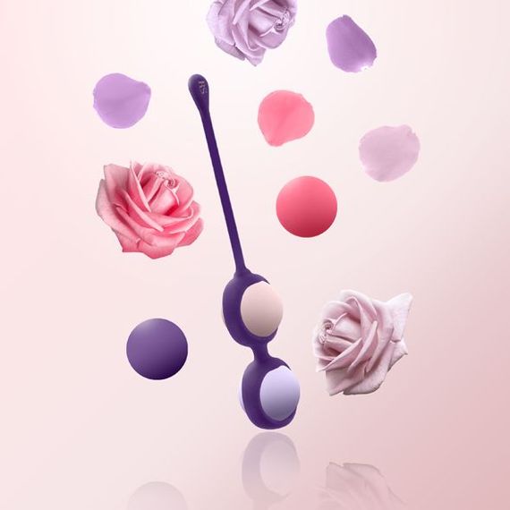 Набір вагінальних кульок Rianne S: Pussy Playballs Nude, маса 15, 25, 35, 55г, монолітні, косметичка | Зображення 3