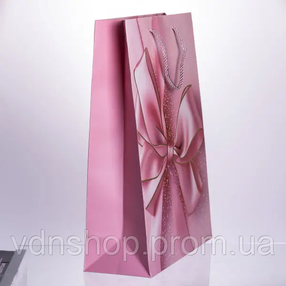 Набор подарочных пакетов из бумаги 12 шт Бант 30×12×42 см HP-10359-14 | Зображення 2