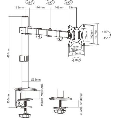 Кронштейн Gembird MA-D1-01 | Зображення 1