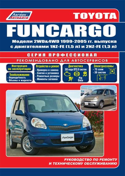 Toyota Funcargo. Руководство по ремонту и эксплуатации. Книга