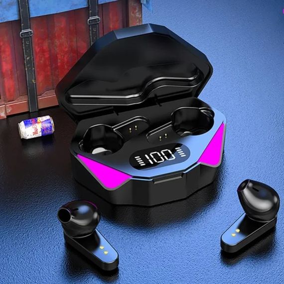 Ігрові геймерські бездротові навушники Bluetooth TWS X15 стереогарнітура з мікрофоном зарядним кейсом | Зображення 3