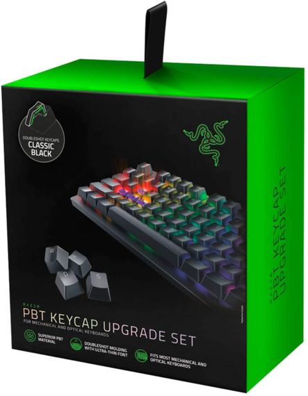 Набор кейкапов для клавиатуры Razer PBT Keycap Upgrade Set Classic Black (RC21-01490100-R3M1) | Зображення 5