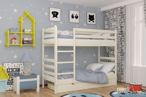 Двоярусне дитяче ліжко Mebigrand Соня Айворі (S0505Y30R) 80х200 см з ящиками (MBG-2433)