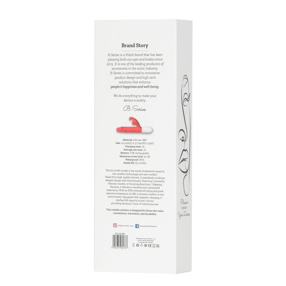 Вібратор B-Series Silicone Vibrator, силіконовий, 10 thrusting and7 Flapping Sex Aura | Зображення 4