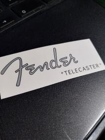 Деколь-наклейка для електрогітари Fender Telecaster silver