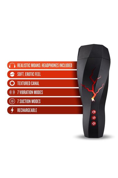 Мастурбатор із вакуумним ефектом Blush M For Men Storm у чорній колбі sexstyle | Зображення 6