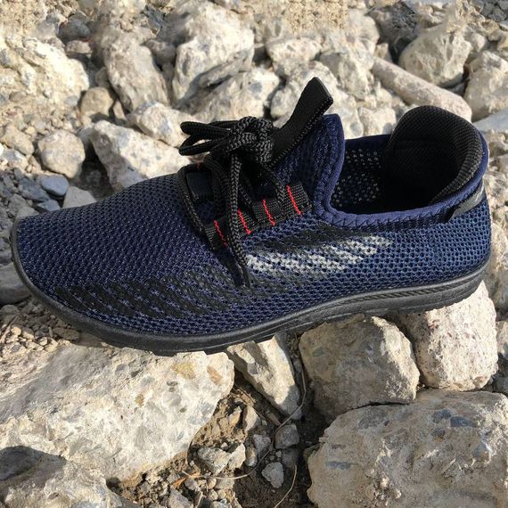 Спортивні кросівки чоловічі літні 40 розмір. Літні кросівки сітка чоловічі. Модель 32591. Колір: синій | Зображення 4