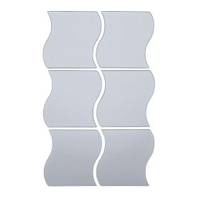 Дзеркальний декор акриловий самоклейний 120*80 мм срібло, 6 шт (D) SW-00002509