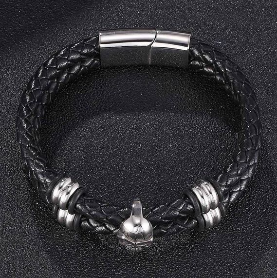 Чоловічий браслет Primo Collar Skull - Black | Зображення 3