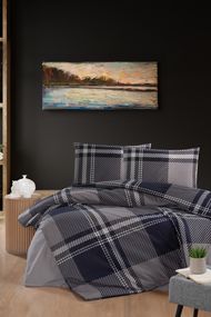 Комплект постільної білизни First Choice Flanel 200×220 см Veldor  Navy Blue