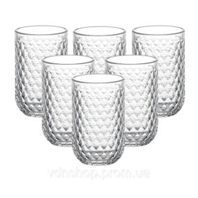 Набор стаканов 6 штук по 450 мл стеклянные прозрачные HP4154