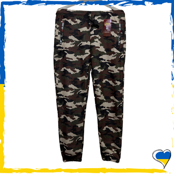 Штани унісекс на флісі камуфляжні. Штани повсякденні М, L, XL, 2XL