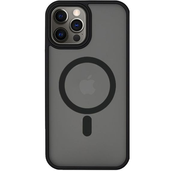 TPU+PC чехол Metal Buttons with MagSafe для Apple iPhone 14 Pro (6.1") Черный