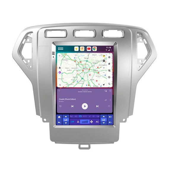 Штатна магнітола Torssen Tesla style Ford Mondeo 2006-2010 silver T97-464