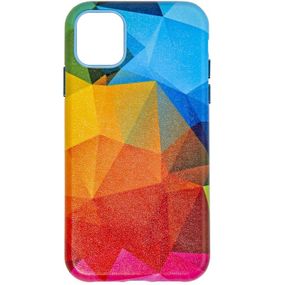 Шкіряний чохол Colour Splash для Apple iPhone 11 Pro Max (6.5") Штучна шкіра, Red / Blue