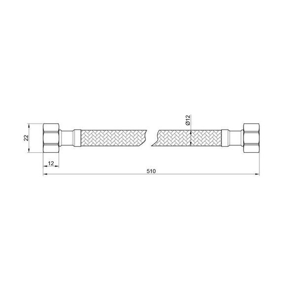 Гнучка підводка для води Thermo Alliance Standart 50 см ГГ SD397W50 | Зображення 1