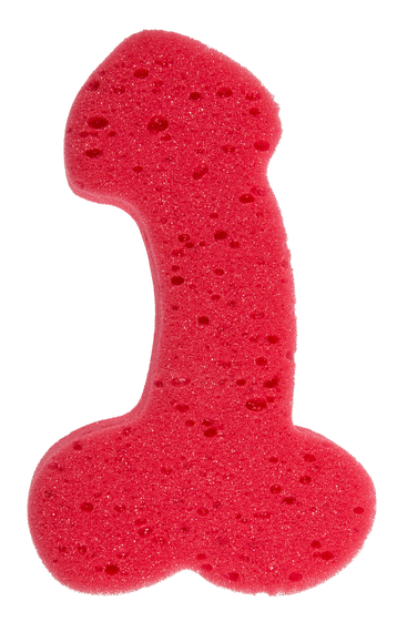 Губка для ванни Sponge Willy Red, 19 см Sex Aura