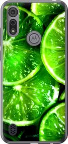Чохол на Motorola E6s Зелені часточки лимона "852u-2001-2448"