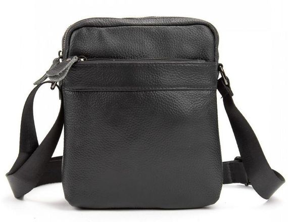 Чоловічий шкіряний месенджер Tiding Bag чорний | Зображення 1