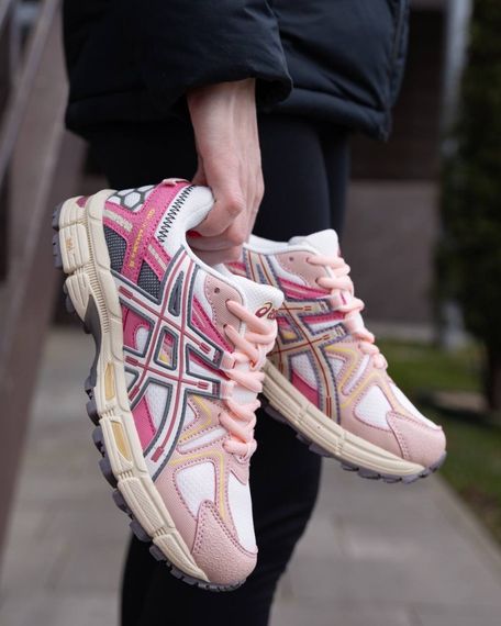 Кросівки жіночі літні -сітка  Asics Gel Kahana 8 колір: білий/ рожевий | Зображення 4