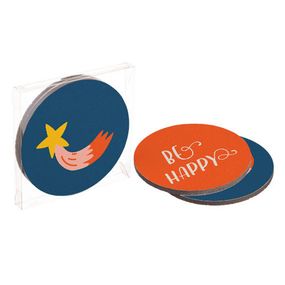 Підставки під гаряче Coaster Be happy (корок) 10 см