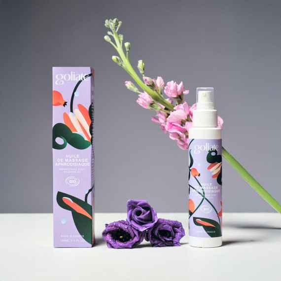 Масажна олія Goliate Huile De Massage Aphrodisiaque 100 мл, органічна, зігрівальний ефект Sex Aura