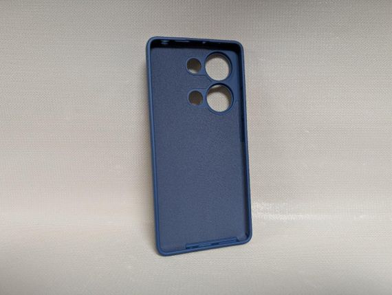 Чохол для Xiaomi Poco M6 Pro 4G / Сяомі Поко M6 Про 4G, силіконовий, матовий, синій, з логотипом | Зображення 1