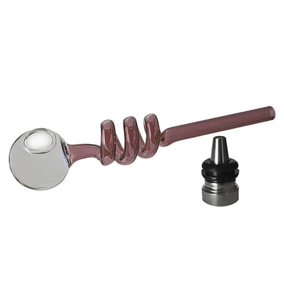 Скляна Трубка Спіраль "Herb Pipe Pink" | Зображення 1