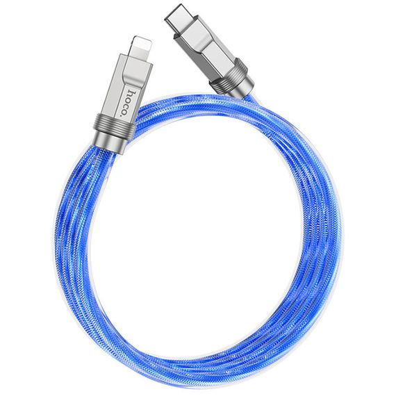 Дата кабель Hoco U113 Solid 20W Type-C to Lightning (1m) Blue | Зображення 1