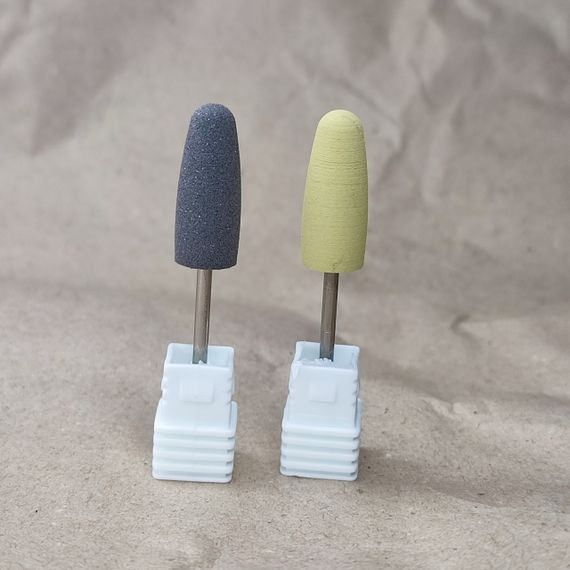 Жовтий силіконовий полірувальник кутикули округлий (великий) | Зображення 1