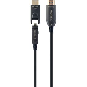Кабель мультимедийный HDMI M to HDMI M 20.0m V2.0 AOC 4K60Hz gold Cablexpert (CCBP-HDMID-AOC-20M)