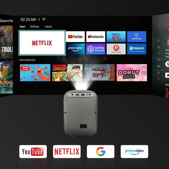 Сучасний проектор Full HD 1080p Linux OS XPRO PANOPLUS EBI з вбудованими динаміками (NFX-007_8199)