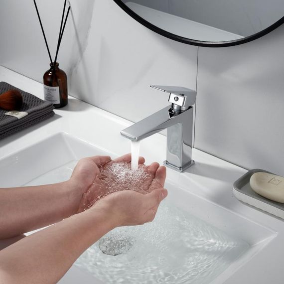 Смеситель латунный для раковины Lidz Orion 001F (k25) LDORI001FCRM48091 Chrome | Зображення 9