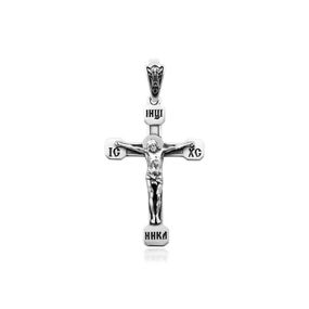 Хрест срібний з розп'яттям Artsriblo арт587пAg