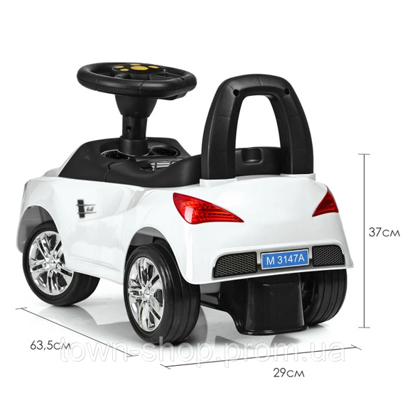 Каталка-толокар Bambi M 3147A-1 Белый музыкальный | Зображення 2