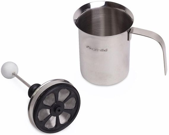 Вспінювач для молока Kamille Frother 400мл, ручний | Зображення 1