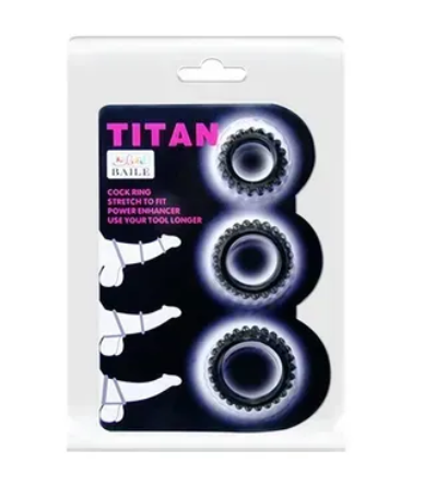 Набор из 3 эрекционных колец " TITAN " BI-210143 sexstyle | Зображення 1