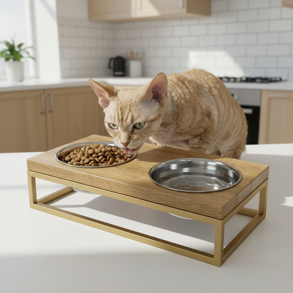 Миски на подставке для маленьких собак и котов Hollky Base S (2 × 0,45 л) BS-36187-GLNT | Зображення 1