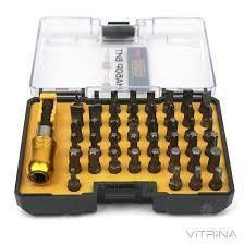 Набір біт 1/4" 44 шт + бітотримач + пластик кейс CrV СИЛА