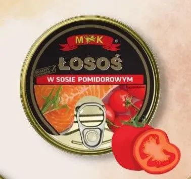 Лосось консерва в томатном соусе MK Losos, 160г, Польша, консерва в жестяной банке