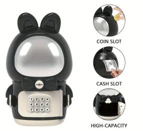Дитяча електронна Скарбничка Сейф Космонавт із кодовим замком Little Space Rabbit Piggy Bank