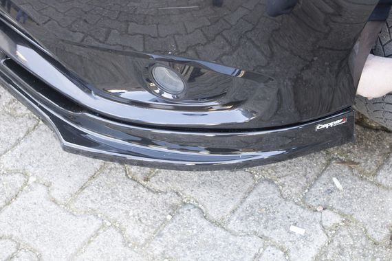 Накладка на передній бампер ЛИП (чорна) для Mercedes Vito / V W447 2014-2024 рр | Зображення 3